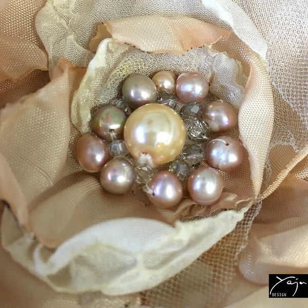 'Pearl Rhapsody' - Flower Brooch No.27