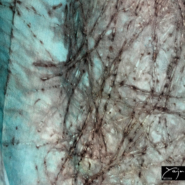 Silk Top 5 - Dark Turquoise & Grey