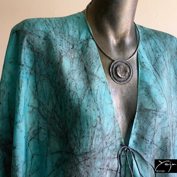 Silk Top 5 - Dark Turquoise & Grey