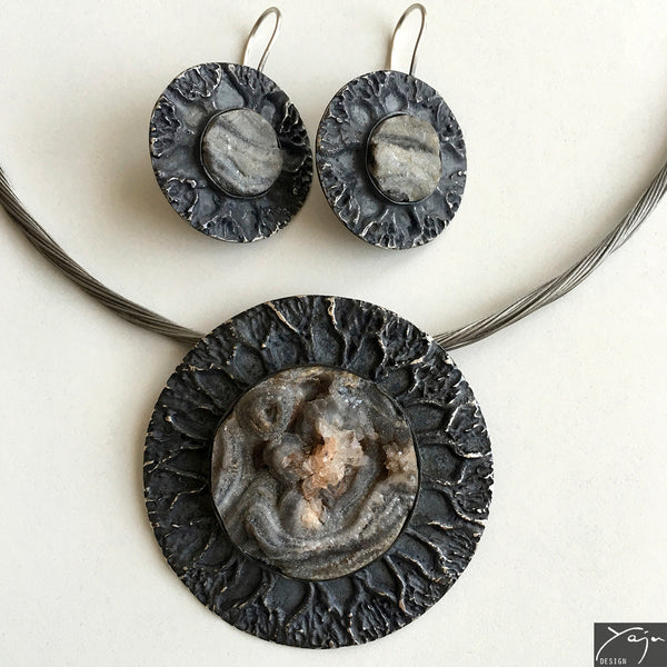 Silver & Chalcedony - Set No.1