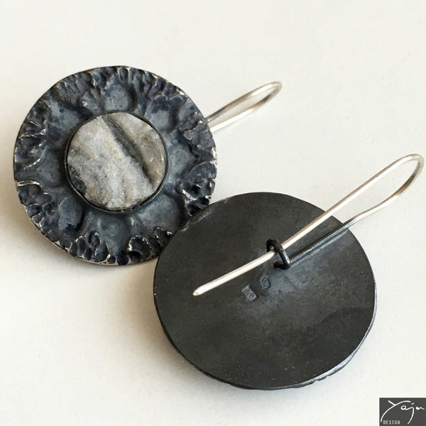 Silver & Chalcedony Earrings No.1